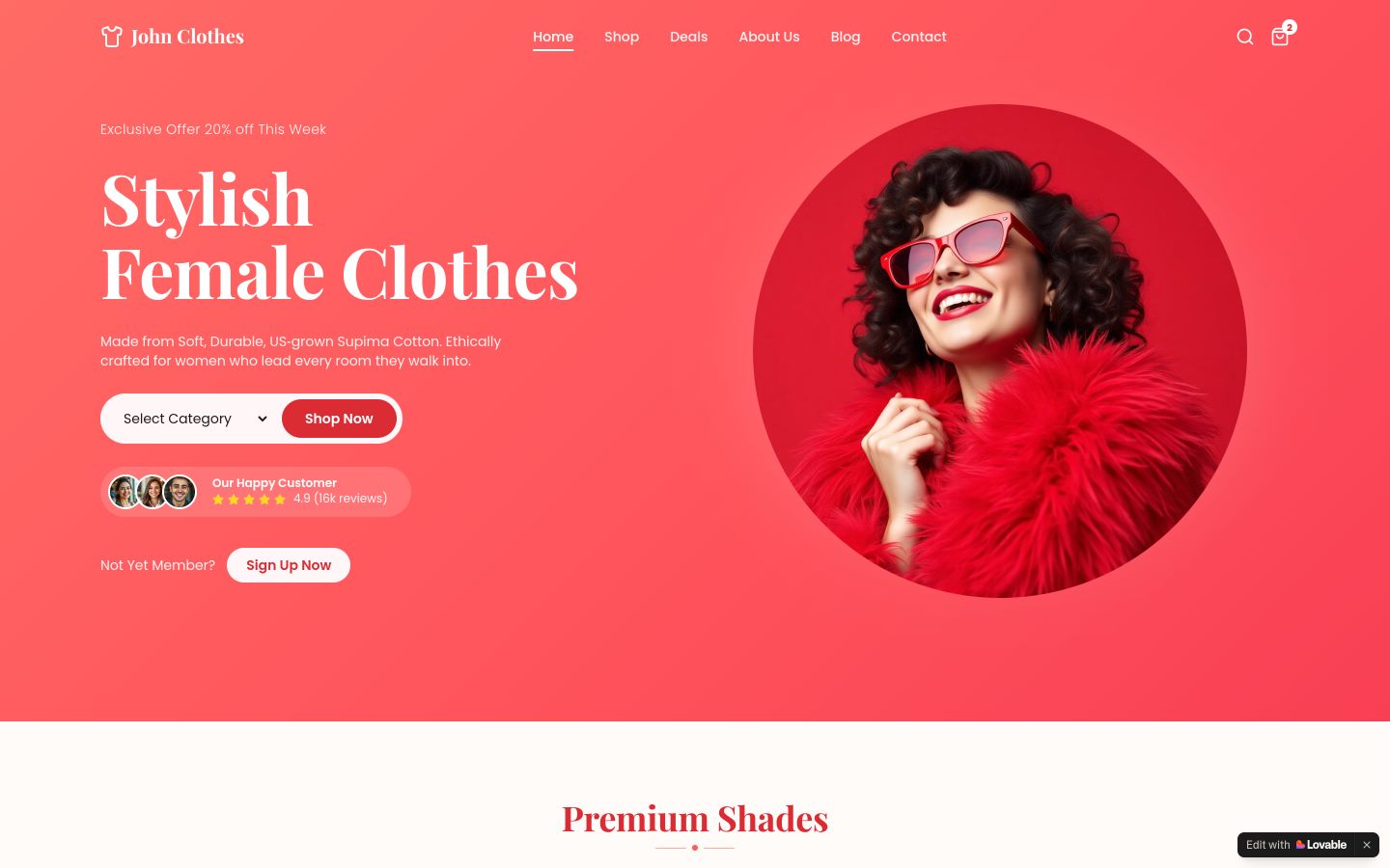 John Clothes — Fashion Store preview
